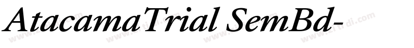 AtacamaTrial SemBd字体转换
